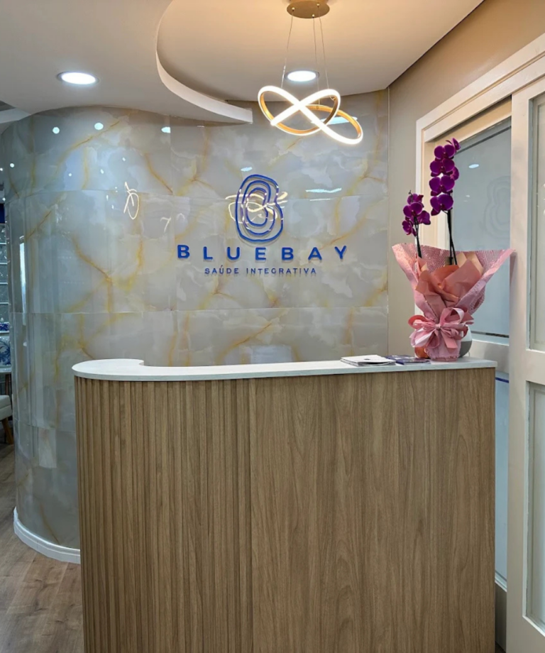 Recepção da Clínica BlueBay em Alphaville
